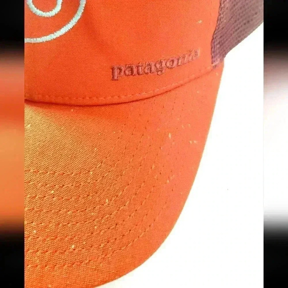 Patagonia Unisex Embroidered Logo Mesh Snap Trucker Hat Baseball Cap Speckled - Picture 6 of 6